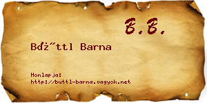Büttl Barna névjegykártya